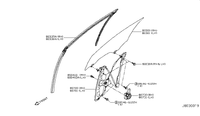 New Genuine Infiniti Q50 Front Door Window Motor Lift Left OE 807304GA1A