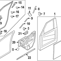 New Genuine Nissan / Infiniti Tape-Front Door Sash Front, Lh 808171LA0B / 80817-1LA0B OEM