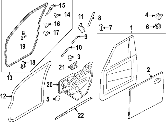 New Genuine Nissan / Infiniti Tape-Front Door Sash Front, Lh 808171LA0B / 80817-1LA0B OEM