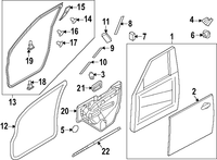 New Genuine Nissan / Infiniti Tape-Front Door Sash Front, Lh 808171LA0B / 80817-1LA0B OEM