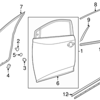New Genuine Nissan Tape-Fr Door Rh OE 808185AA1A