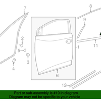 New Genuine Nissan Tape-Fr Door Rh OE 808185AA1A