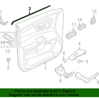 New Genuine Nissan Seal Assy-Front Door Inside Lh OE 808353TA0A