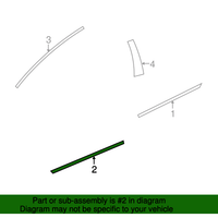 New Genuine Nissan Murano Front Door Molding Right (2012-2014) OE 808701AA2B