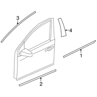 New Genuine Nissan Murano Front Door Molding Right (2012-2014) OE 808701AA2B