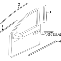 Genuine Nissan Lh Moulding-Front Door OEM 808775HA0A
