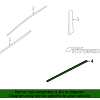 Genuine Nissan Lh Moulding-Front Door OEM 808775HA0A