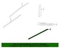 Genuine Nissan Lh Moulding-Front Door OEM 808775HA0A
