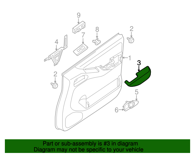 New Genuine Nissan Armrest Frt Lh 809419CL0D / 80941-9CL0D OEM