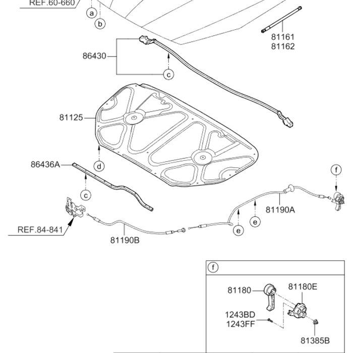 New Genuine Kia Cadenza Hood Lift Suppoer Lifter Left OE 811613R050DS