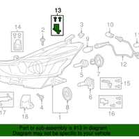 Genuine Toyota OE Retainer, Headlamp P 81193-47150