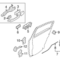 Genuine Nissan Rh Lock & Remote Control Assy-Rear Door OEM 82500ZT50A