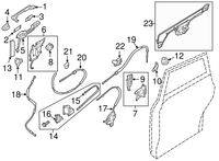 Genuine Nissan Quest Sliding Door Handle Outside Right (2011-2017) OE 826401JA2A