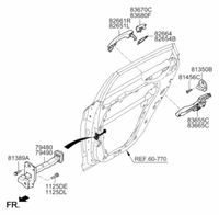 New Genuine Hyundai Sonata Door Handle Assembly Left OE 82651C1000