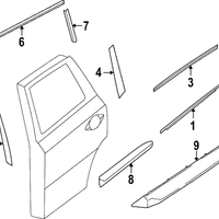 New Genuine Nissan Tape-Rear Door Outside,Rh 828123KA2A / 82812-3KA2A OEM