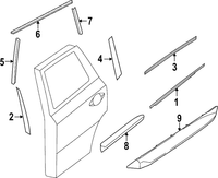 New Genuine Nissan Tape-Rear Door Outside,Rh 828123KA2A / 82812-3KA2A OEM