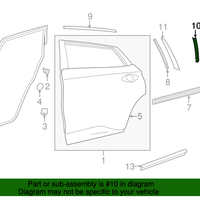 New Genuine Nissan Tape-Rear Door Outside,Lh 828135AA0C / 82813-5AA0C OEM