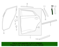 New Genuine Nissan Tape-Rear Door Outside,Lh 828135AA0C / 82813-5AA0C OEM