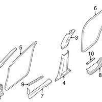 New Genuine Nissan Seal-Rear Door Partition, Lh 828393KA0B / 82839-3KA0B OEM