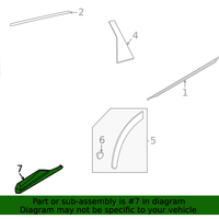 New Genuine Nissan Moulding - Rear Door, Rh OE 828706RR0B