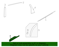 New Genuine Nissan Moulding - Rear Door, Rh OE 828706RR0B