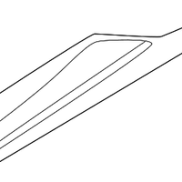 New Genuine Nissan Moulding - Rear Door, Rh OE 828706RR0B