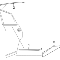 New Genuine Nissan Moulding - Rear Door, Rh OE 828709UA0A