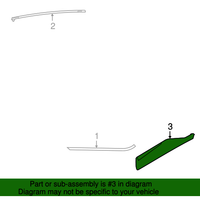 New Genuine Nissan Moulding - Rear Door, Rh OE 828709UA0A