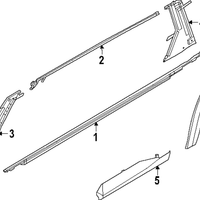 New Genuine Nissan Moulding-Rear Door, Rh OE 828766TA6A