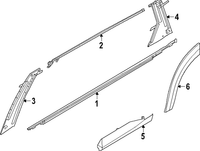 New Genuine Nissan Moulding-Rear Door, Rh OE 828766TA6A