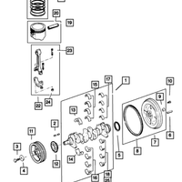 New Genuine Mopar Brg Kit Crankshaft 2001-2006 OE 83507080AB