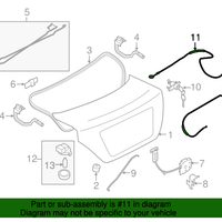 New Genuine Nissan Cable Trunk Lid 846523BA0A / 84652-3BA0A OEM