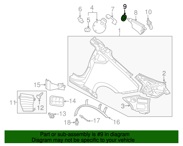 New Genuine Nissan / Infiniti Nut 846564GA0A / 84656-4GA0A OEM