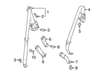 New Genuine GMC Acadia XT5 Rear Seat Belt Retractor Kit Center OE 84826212