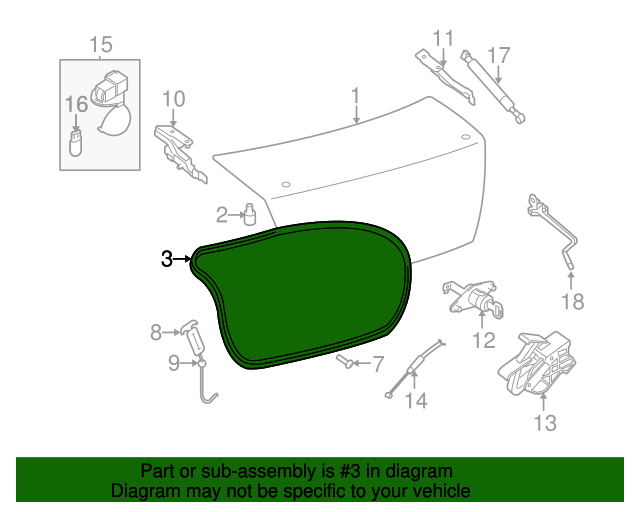 New Genuine Nissan Weatherstrip-Trunk Lid 84830ET00A / 84830-ET00A OEM