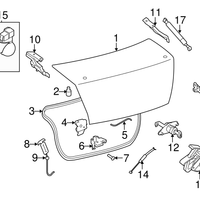 New Genuine Nissan Weatherstrip-Trunk Lid 84830ET00A / 84830-ET00A OEM