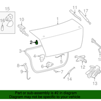 New Genuine Nissan Bumper-Trunk Lid 84840ET00A / 84840-ET00A OEM