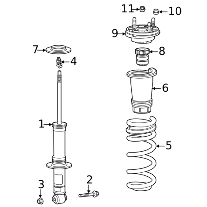 New Genuine GM Rear Shock Absorber (2021-2022) OE 84844870