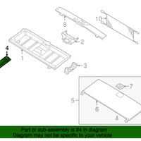 New Genuine Nissan Board Assy Luggage Floor,Lh 84907ZQ00A / 84907-ZQ00A OEM