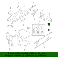 New Genuine Nissan Cargo Hook Trunk Net Clip OE 849378J000