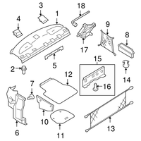 New Genuine Nissan Cargo Hook Trunk Net Clip OE 849378J000