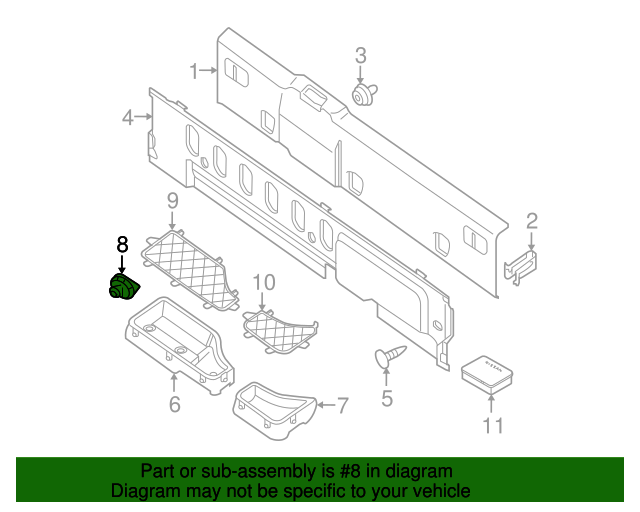 Pack of 5 New Genuine Nissan Clip Trim 84953EA002 / 84953-EA002 OEM