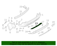 New Genuine Nissan Bracket-Rear Bumper OE 850406RR0A