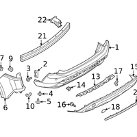 New Genuine Nissan Bracket-Rear Bumper OE 850406RR0A