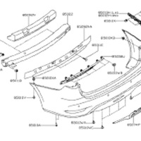 New Genuine Infiniti QX60 Rear Bumper Stiffener (2016-2020) OE 850589NC0A