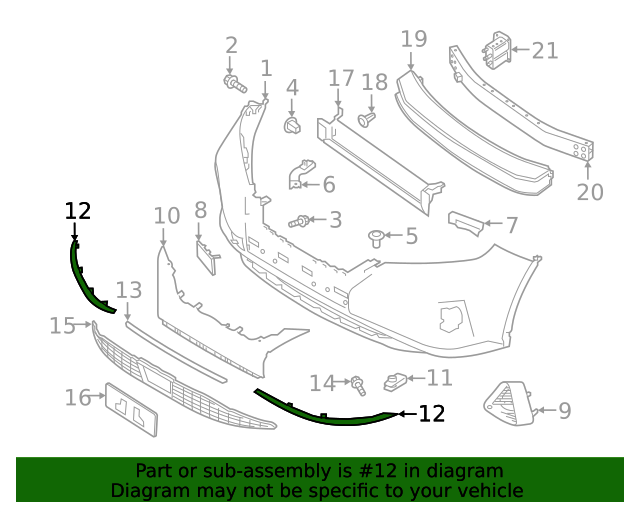New Genuine Nissan Moulding-Rear Bumper,Rh 850745AA0A / 85074-5AA0A OEM