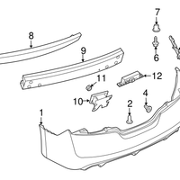 New Genuine Nissan Energy Absorber-Rear Bumper 85090JB100 / 85090-JB100 OEM