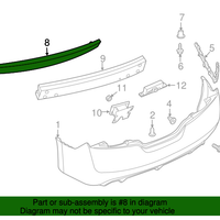 New Genuine Nissan Energy Absorber-Rear Bumper 85090JB100 / 85090-JB100 OEM