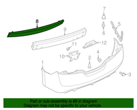 New Genuine Nissan Energy Absorber-Rear Bumper 85090JB100 / 85090-JB100 OEM