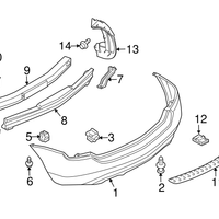 New Genuine Nissan Bumper Cover Clip (x1) OE 85284CA000